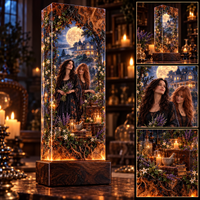 Botanical Witch Story Cube Resin Lamp