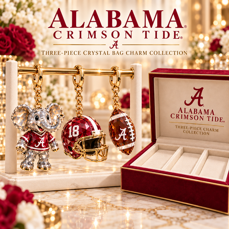 Alabama Football Fan Bag Charm Set