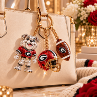 Georgia Football Fan Bag Charm Set