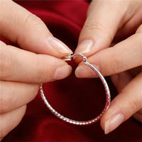 Diamond-Cut Sparkle Hoop Earrings