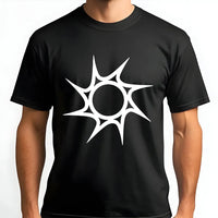 Geometric Sun Symbol T-Shirt | Minimalist Star Graphic | Premium Cotton Tee | Unisex Y2K Emo Aesthetic Gift for Gamers