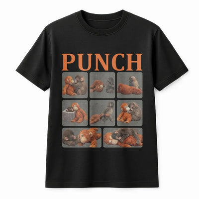 Sad Monkey Meme Graphic T-Shirt | Viral Internet Humor Apparel | Premium 100% Cotton Tee | Funny Gift for Gen Z and Meme Lovers