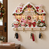 Kawaii Christmas Cottage Story Wall Key Holder