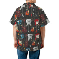 Electric Guitar Hawaiian Shirt | Music Lover All-Over Print | Lightweight Breathable Polyester | Premium Musician Gift for Men