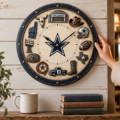 Dallas Football Story Wall Clock