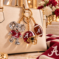 Alabama Football Fan Bag Charm Set