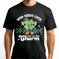 St Patrick's Day T-Shirt | Retro Lucky Clover Graphic Tee | 100% Cotton Premium Unisex Shirt | Funny Irish Gift for Men and Women