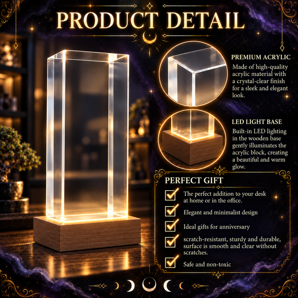 Botanical Witch Story Cube Resin Lamp - Product Detail