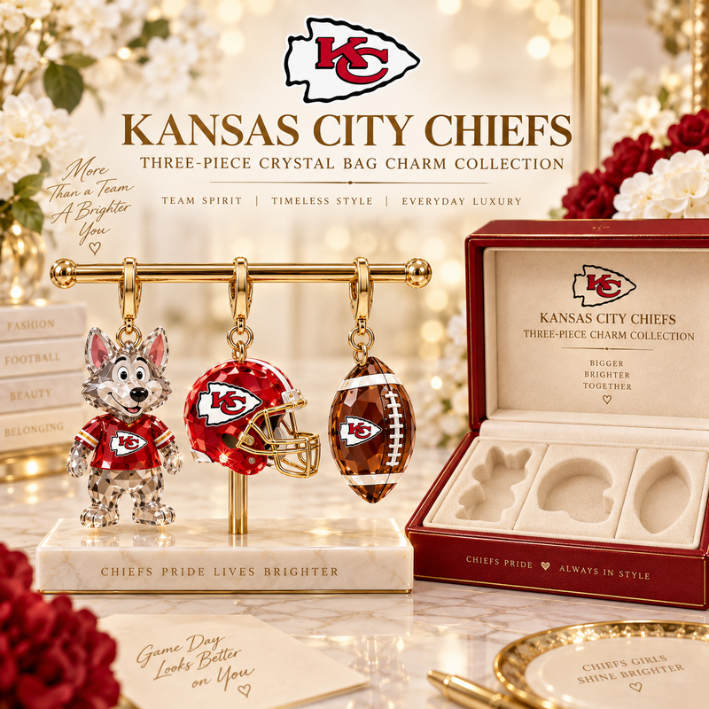 Kansas City Football Fan Bag Charm Set